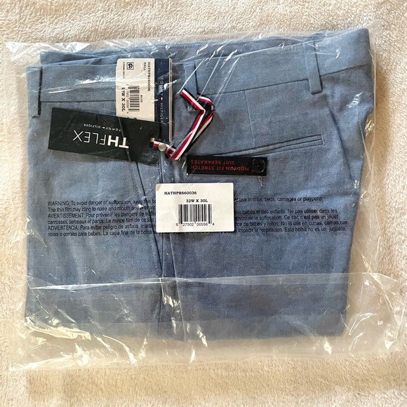Tommy Hilfiger Blue/Gray Modern Fit Stretch Pants - Picture 2 of 2